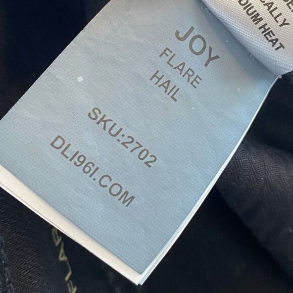 NWT DL1961 Joy Flare Jeans Hail Black DLX Hybrid Size 26 - Picture 10 of 16